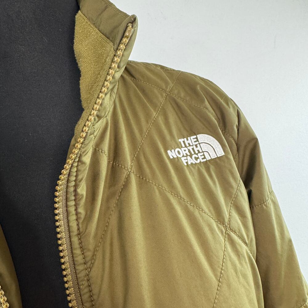 The North Face Olive Green Women's Insulated Jacket Quilted Full Zip Sz M Medium - Picture 3 of 9